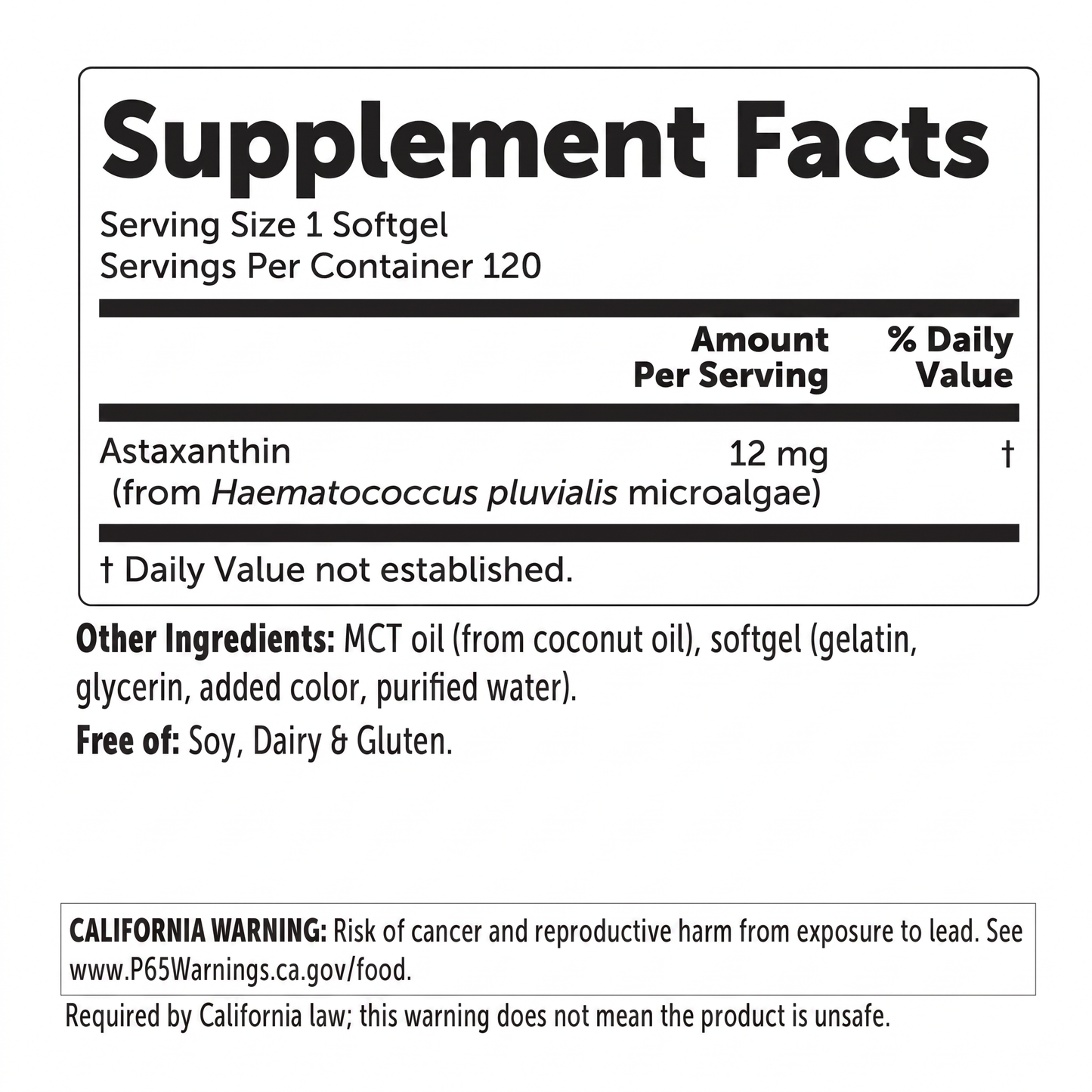 Maleva™ Astaxanthin Softgels